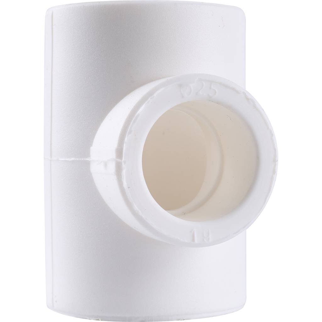 Тройник переходной Kalde 32х25х32 для полипропиленовых труб под сварку (цвет белый)