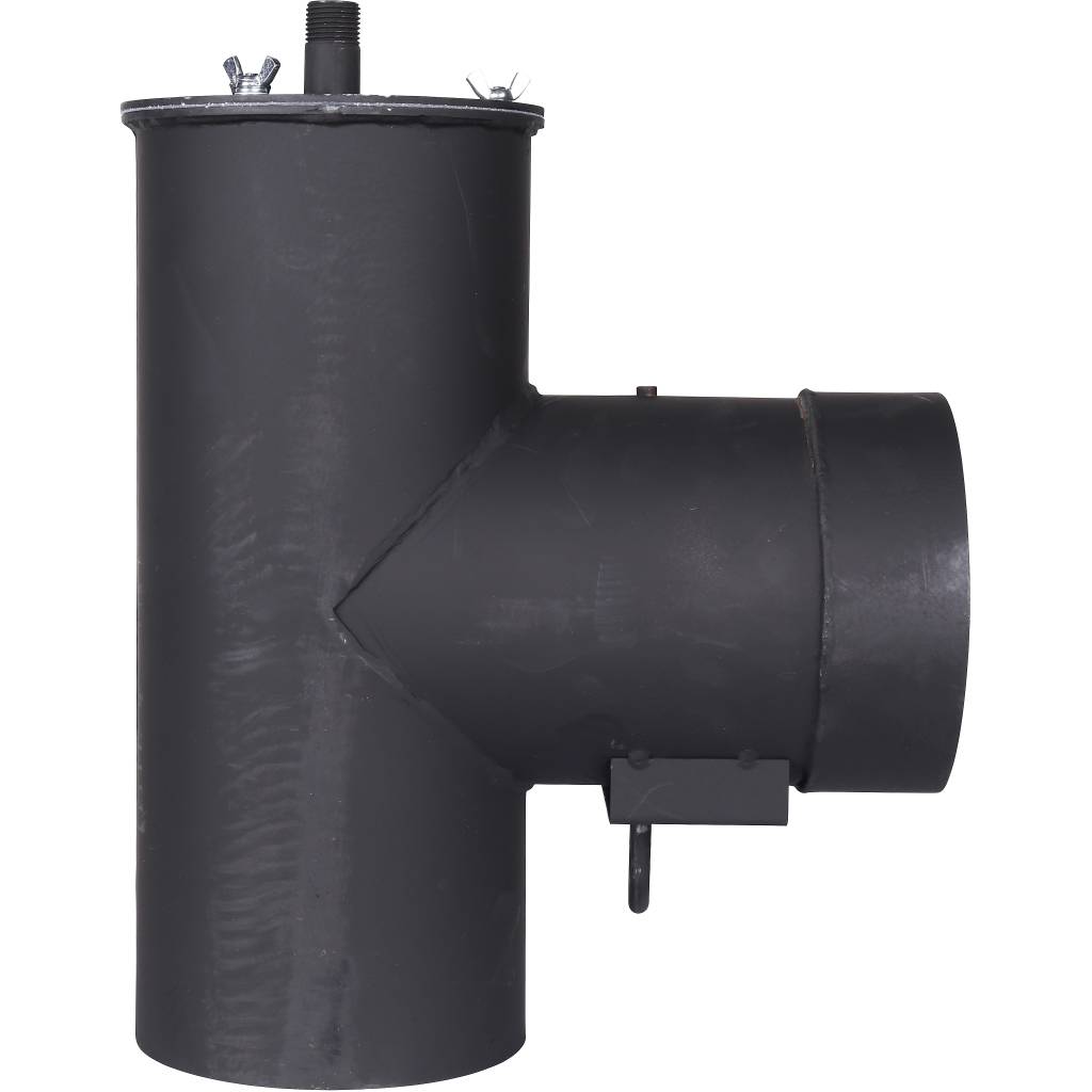 Патрубок дымохода вертикальный ROMMER D=150, L=304, H=396, RSB-1110-041395