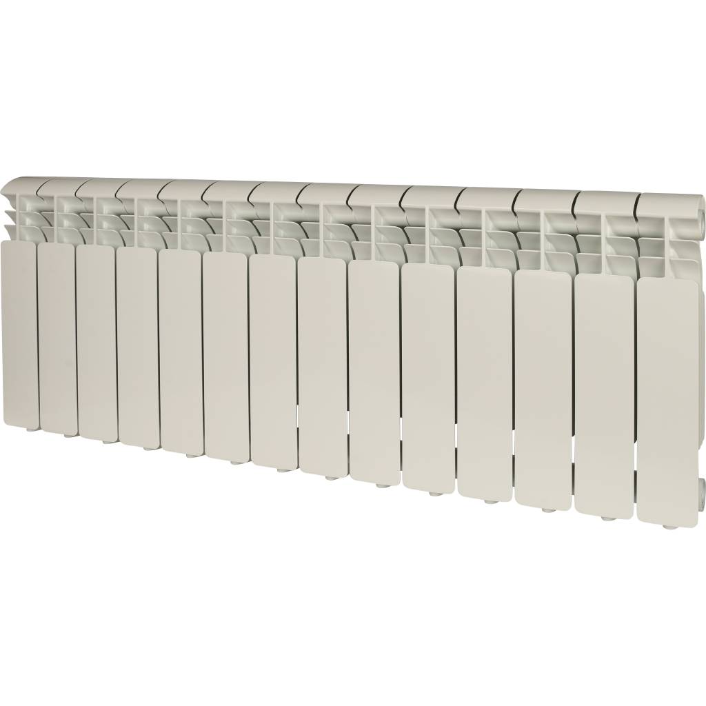 Радиатор алюминиевый Global ISEO 350 14 секций боковое подключение (белый RAL 9010), IS035014