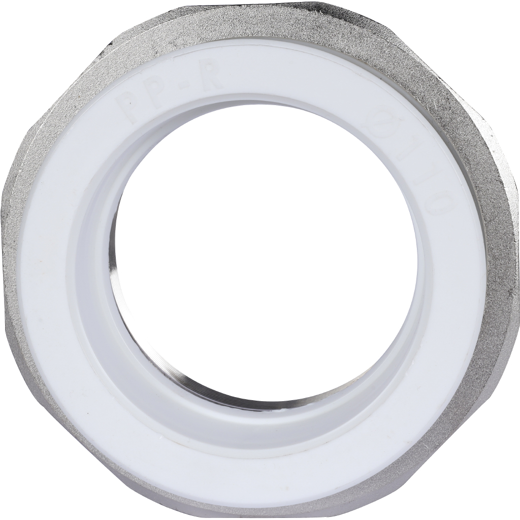 Муфта разъемная Kalde с внутренней резьбой 110x4 для полипропиленовых труб под сварку (цвет белый), 3252-tuf-110400