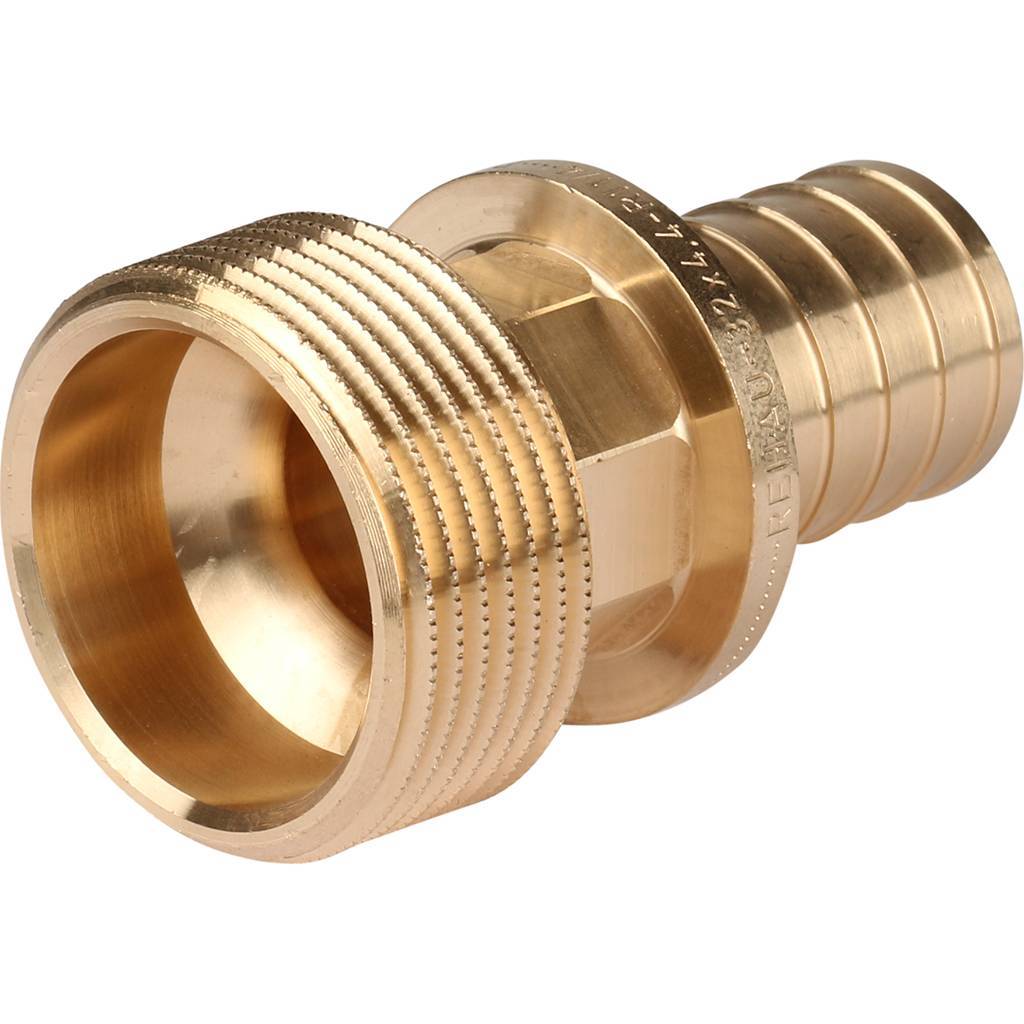 Переходник РЕХАУ RAUTITAN с наружной резьбой 32-R 1 1/4 RX+ для труб из сшит полиэтил аксиальный, 14563221001