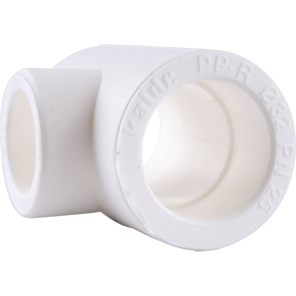 Тройник переходной Kalde 32х25х32 для полипропиленовых труб под сварку (цвет белый)