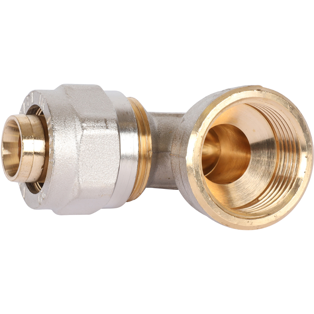 Угольник-переходник STOUT с внутренней резьбой 3/4 х20 для металлопластиковых труб винтовой, SFS-0007-003420