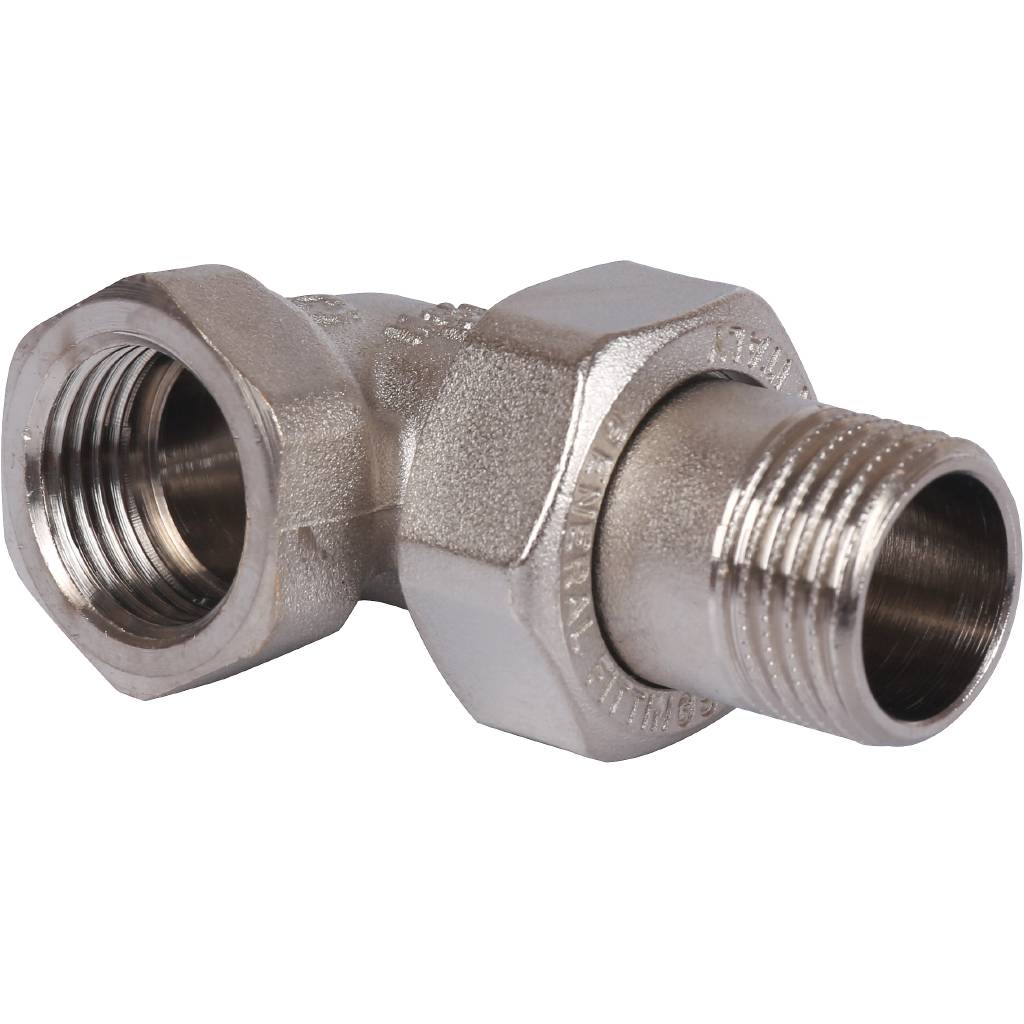 Разъемное угловое соединение STOUT американка ВН 1/2 уплотнение под гайкой o-ring кольцо, никелированное, SFT-0057-000012