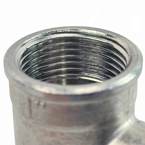 Тройник переходной, латунь, внутренняя/внутренняя/внутренняя резьба 1х3/4х1, никель, RTP