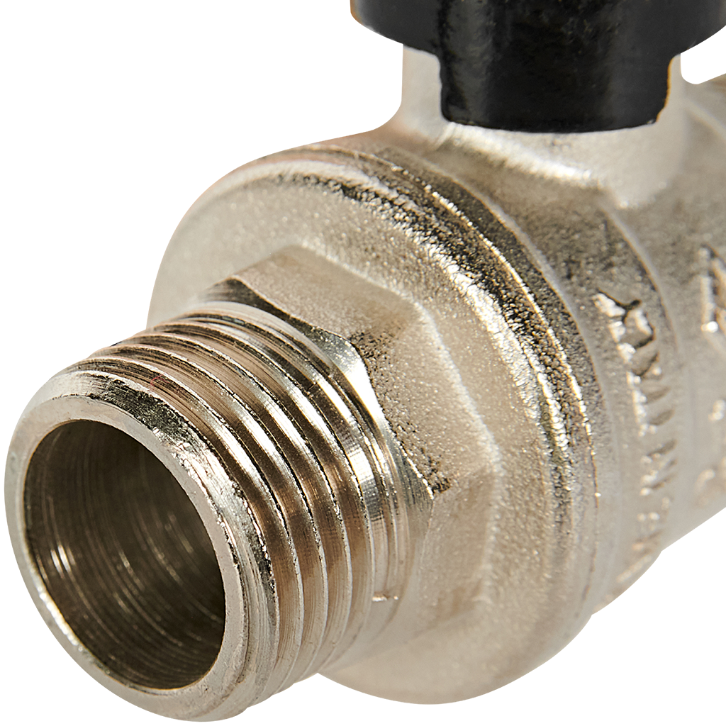 Кран шаровой BUGATTI Oregon (ручка-рычаг алюминий) нар-нар резьба 1/2