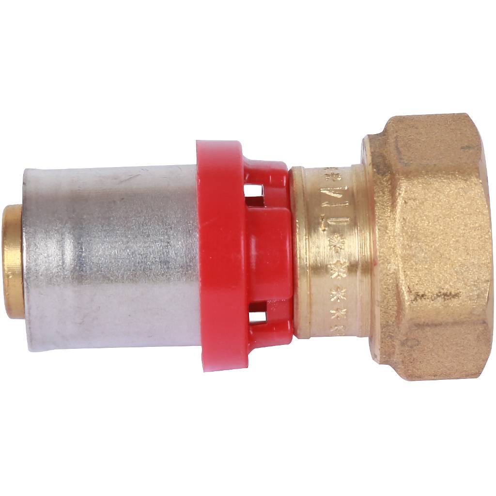 Муфта TIEMME с накидной гайкой и плоской прокладкой 16x1/2, 1670021(аналог 1650034)