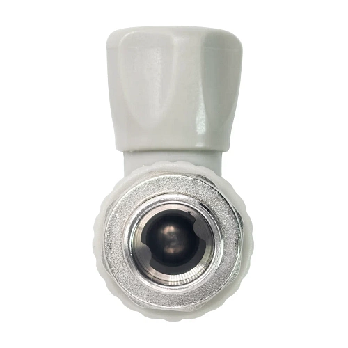 Кран шаровой для радиатора прямой PPR 20х1/2,  серый, РТП