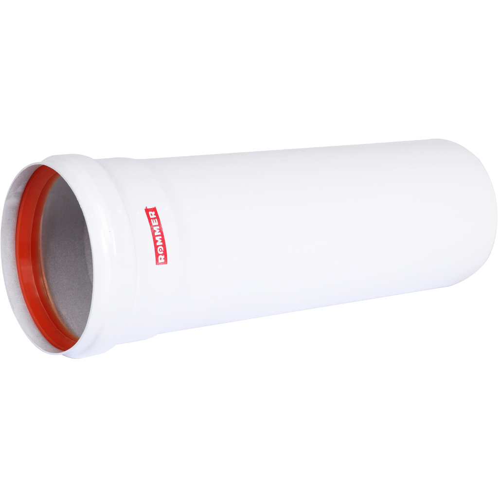 Удлинитель дымохода традиционный ROMMER D80(п-м), L250, RCA-0080-000250