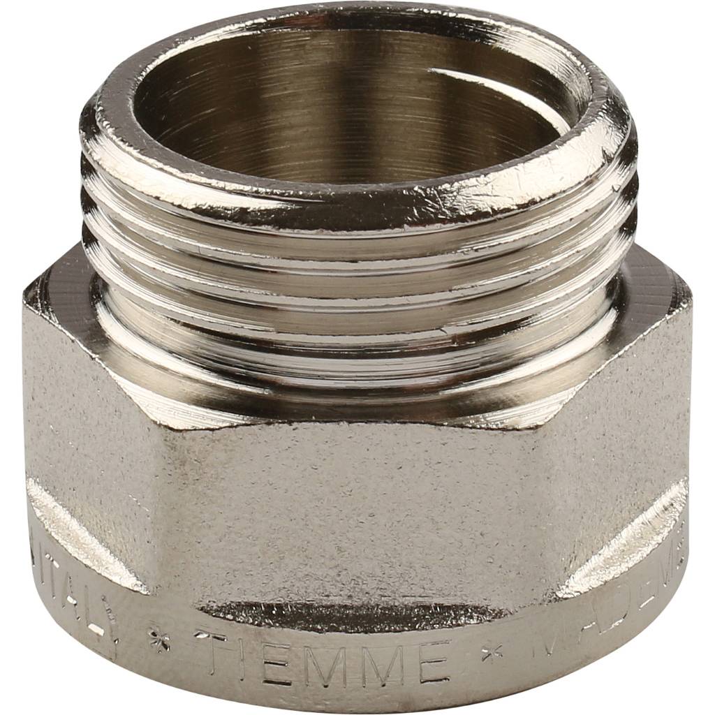 Переходник TIEMME НВ никелированный 3/4х3/4, 1500456