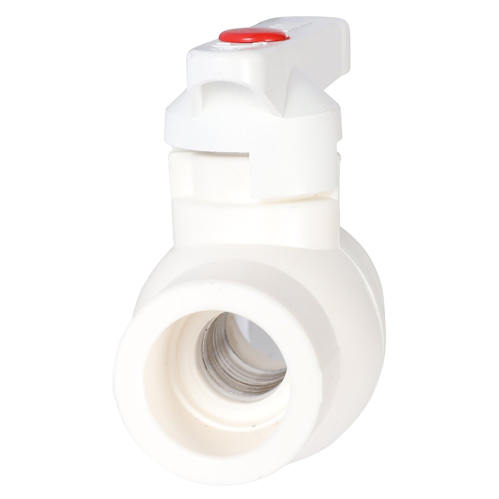 Кран шаровой Kalde d=25 для полипропиленовых труб под сварку (цвет белый), 3242-vlb-250003