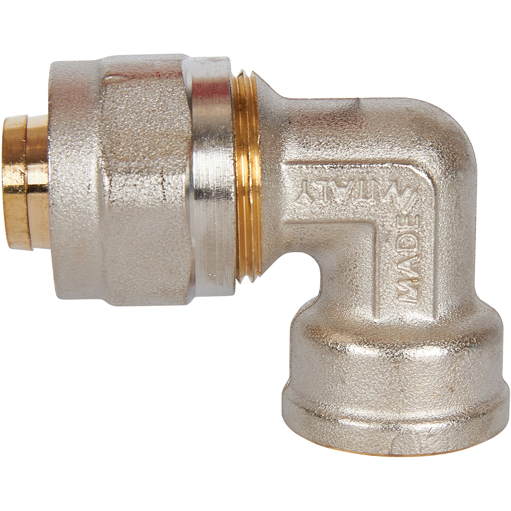 Угольник-переходник STOUT с внутренней резьбой 1/2 х20 для металлопластиковых труб винтовой, SFS-0007-001220