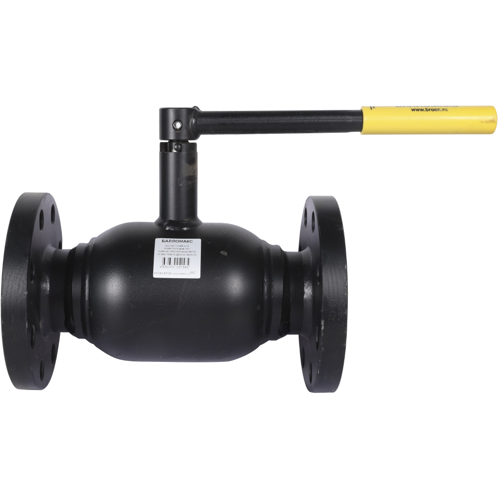 Кран шаровой стальной БРОЕН Балломакс ф/ф DN 065 PN 16 для теплоснабжения полный проход с рукояткой