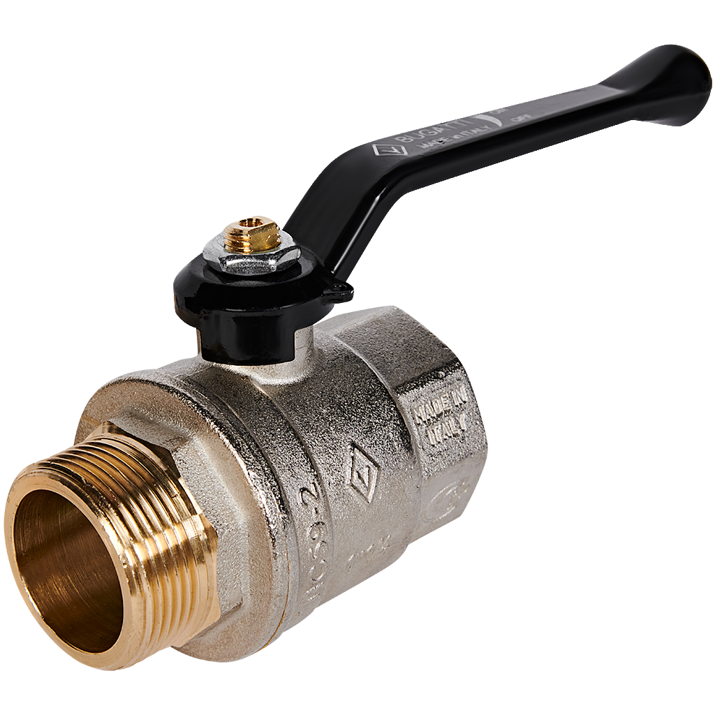 Кран шаровой BUGATTI Oregon (ручка-рычаг алюминий) внут-нар резьба 1 1/4