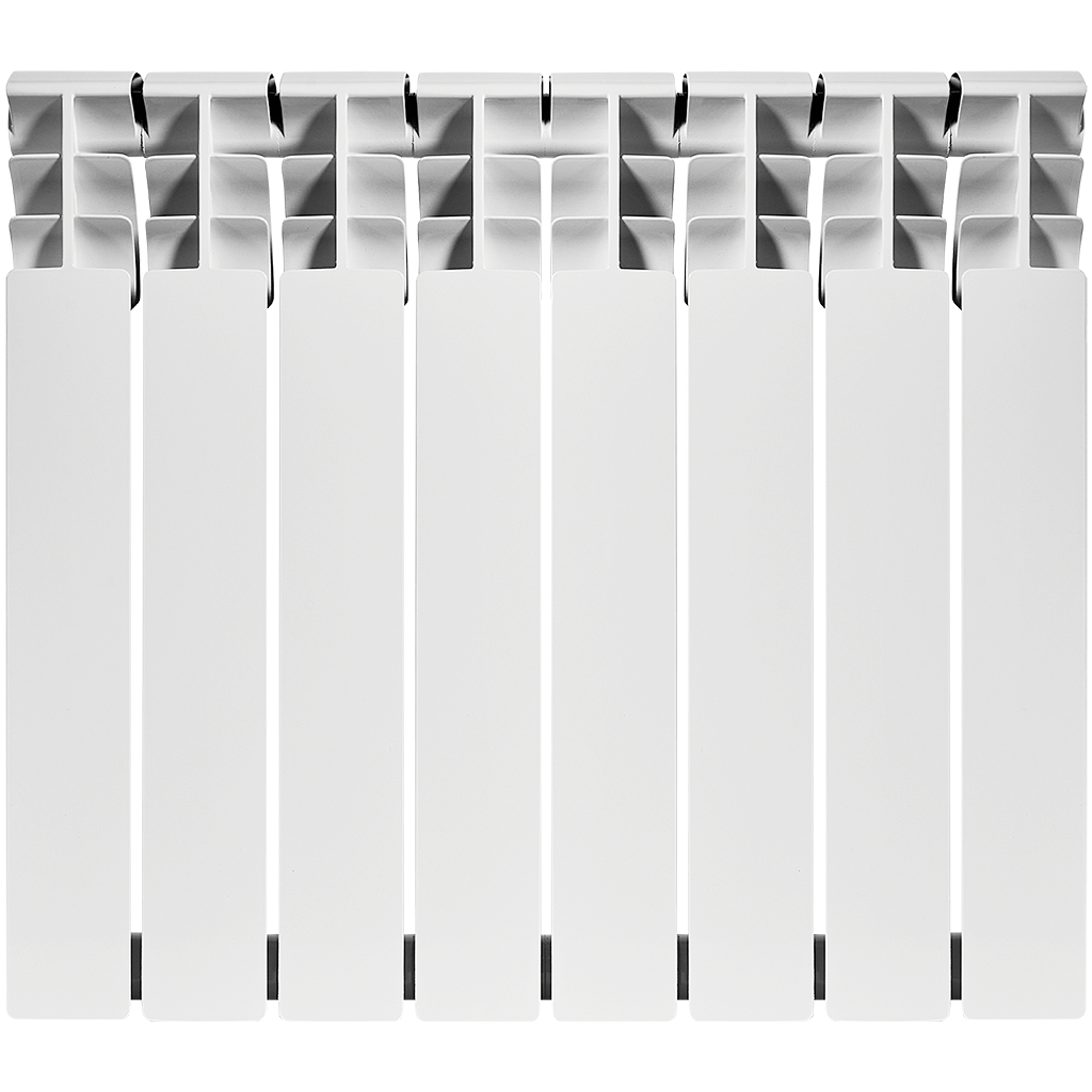 Радиатор биметаллический ROMMER Plus BM 500 8 секций боковое подключение (RAL9016)