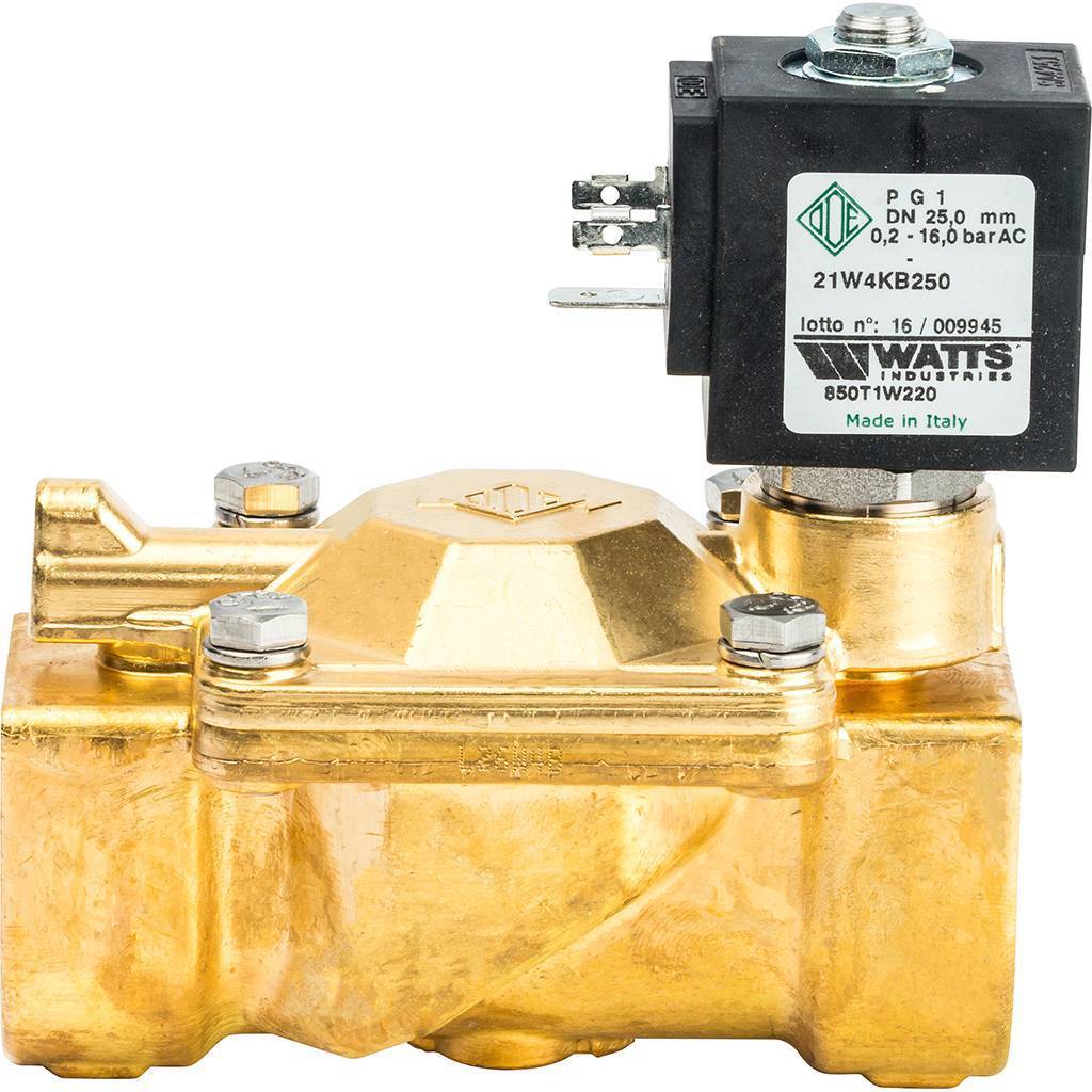 Соленоидный клапан Watts 850Т (850Т1W220) для систем водоснабжения 1 230V Н.З., 10023640