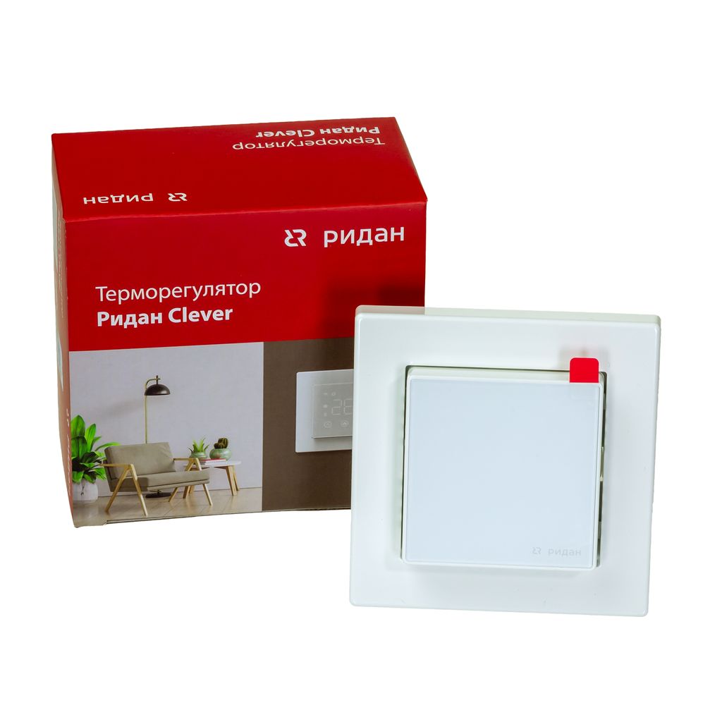 Терморегулятор с Wi-Fi Ридан Clever белый, 21RT0108R