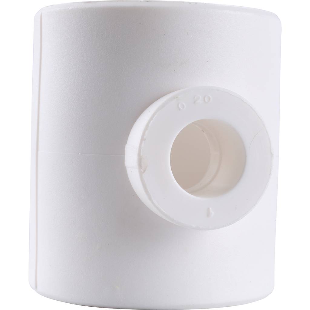 Тройник переходной Kalde 50x20x50 для полипропиленовых труб под сварку (цвет белый), 3212-tio-502050