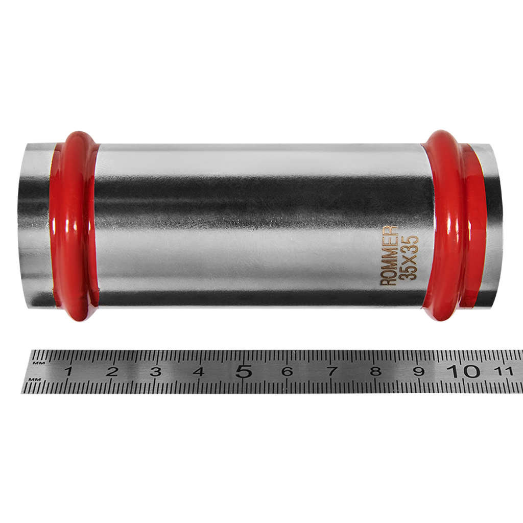 Муфта ROMMER надвижная, 35, из нержавеющей стали прессовой
