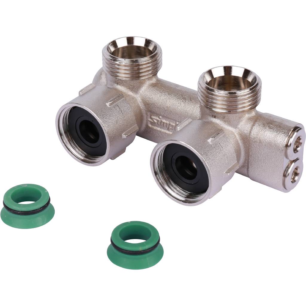 Перекрестный узел подключения Meibes Тип E2/50 угловой, 3/4 BPx3/4 HP, F10079