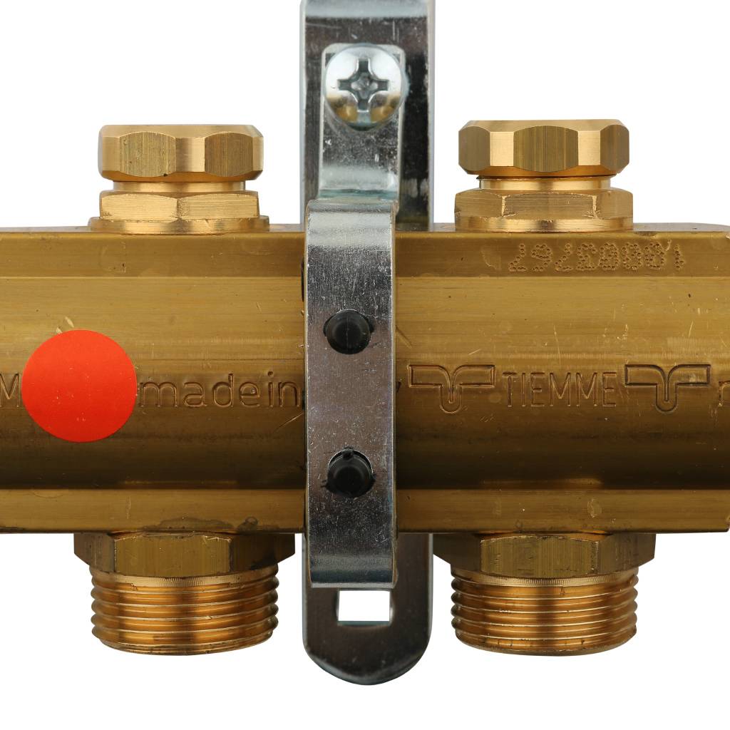 Коллекторная группа c регулировочными и термостатическими вентилями TIEMME 1 x3/4 ЕК 2 выхода, 3870160(3885G060502BY)