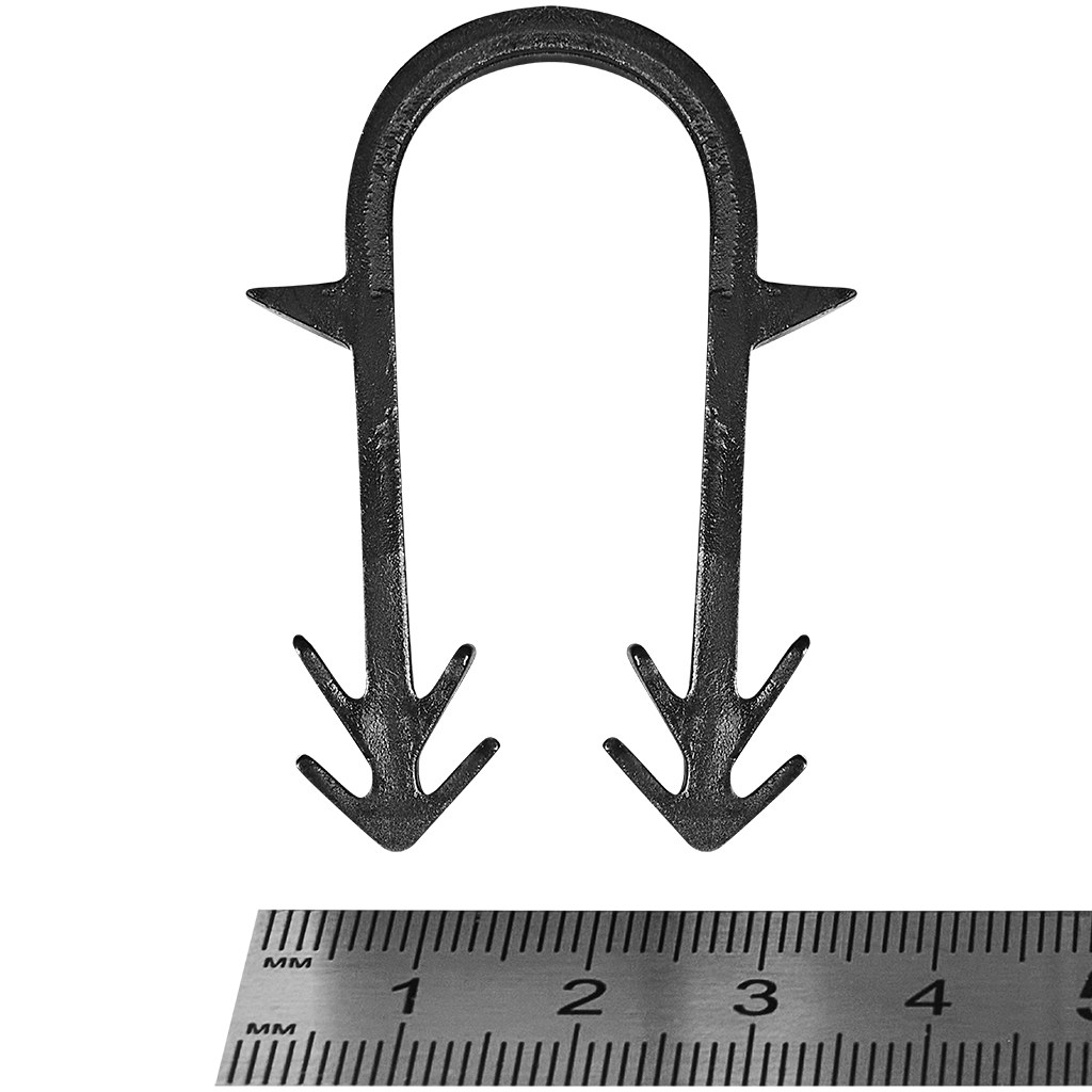 SMF-0005-001620 STOUT Скоба якорная для труб диам.16-20мм с двойным гарпуном, цвет черный, 50 мм