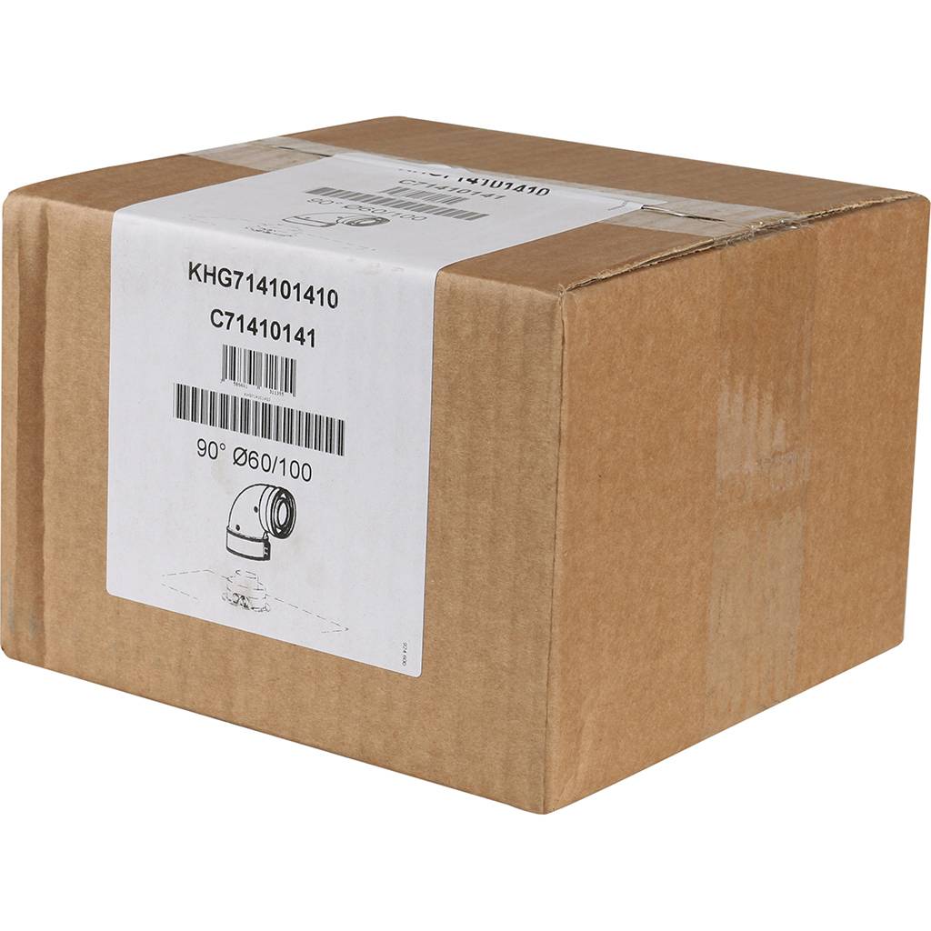 Отвод Baxi KHG (New) DN 60/100 коаксиальный 90 (для котла), KHG71410141-