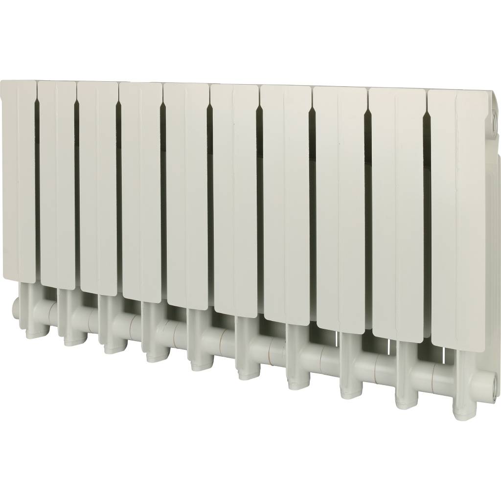 Радиатор алюминиевый Global VOX- R 350 10 секций боковое подключение (белый RAL 9010), VX03501010