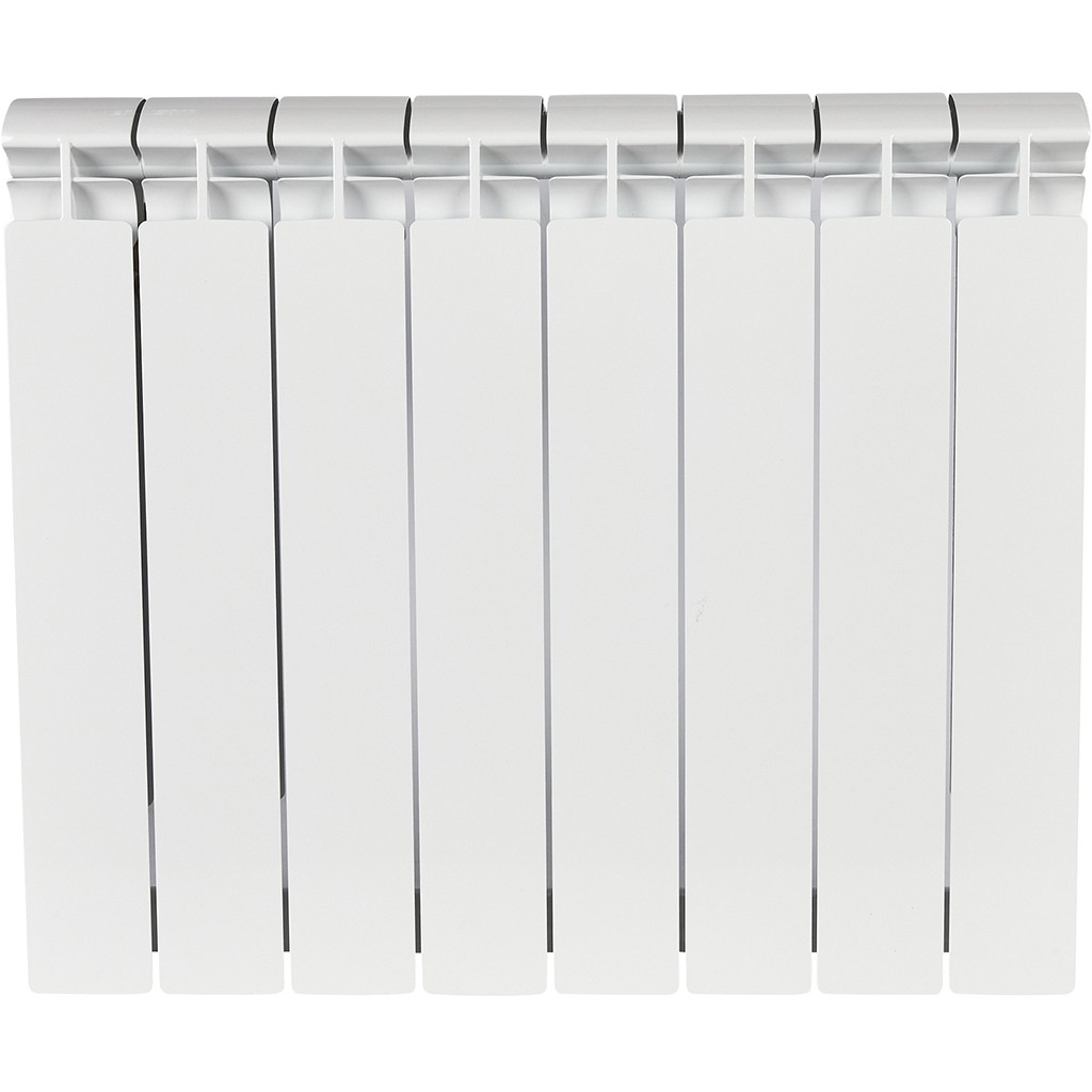 Радиатор биметаллический STOUT ALPHA 500 8 секций боковое подключение (белый RAL 9016), SRB-2310-050008