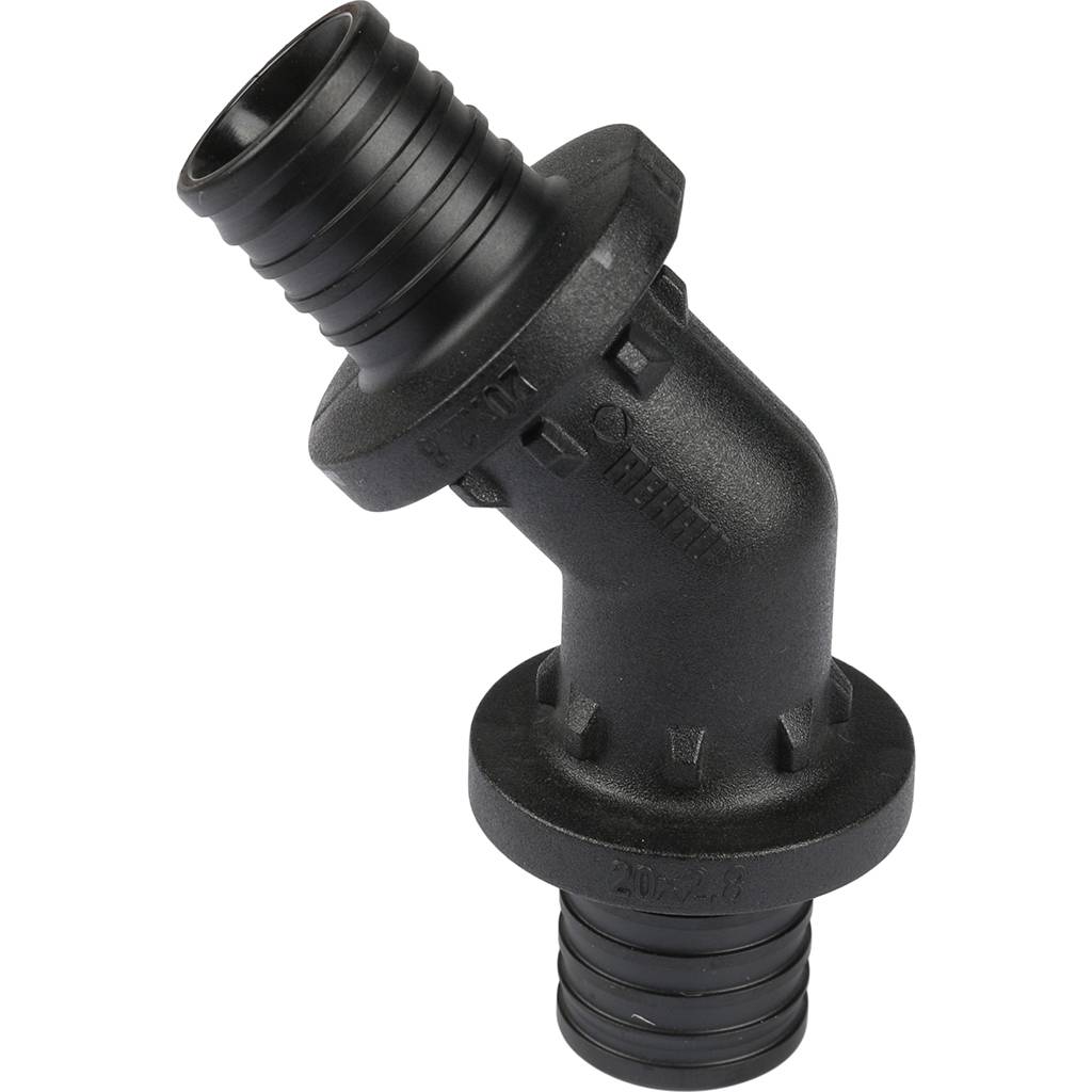 Угольник РЕХАУ RAUTITAN 45°, 20 PX для труб из сшитого полиэтилена аксиальный, 11600521001