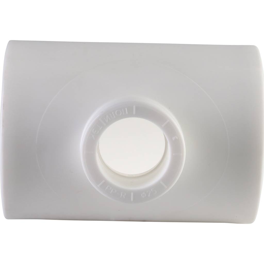 Тройник переходной Политэк 50х25х50 для полипропиленовых труб под сварку (цвет белый), 9300502550