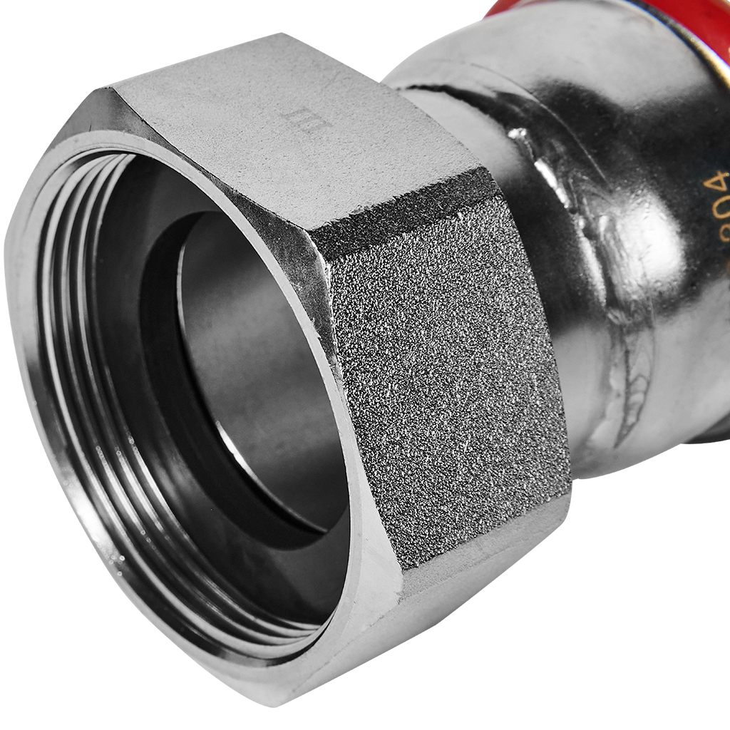 Переходник ROMMER с накидной гайкой-ВР 54х2 из нержавеющей стали прессовой