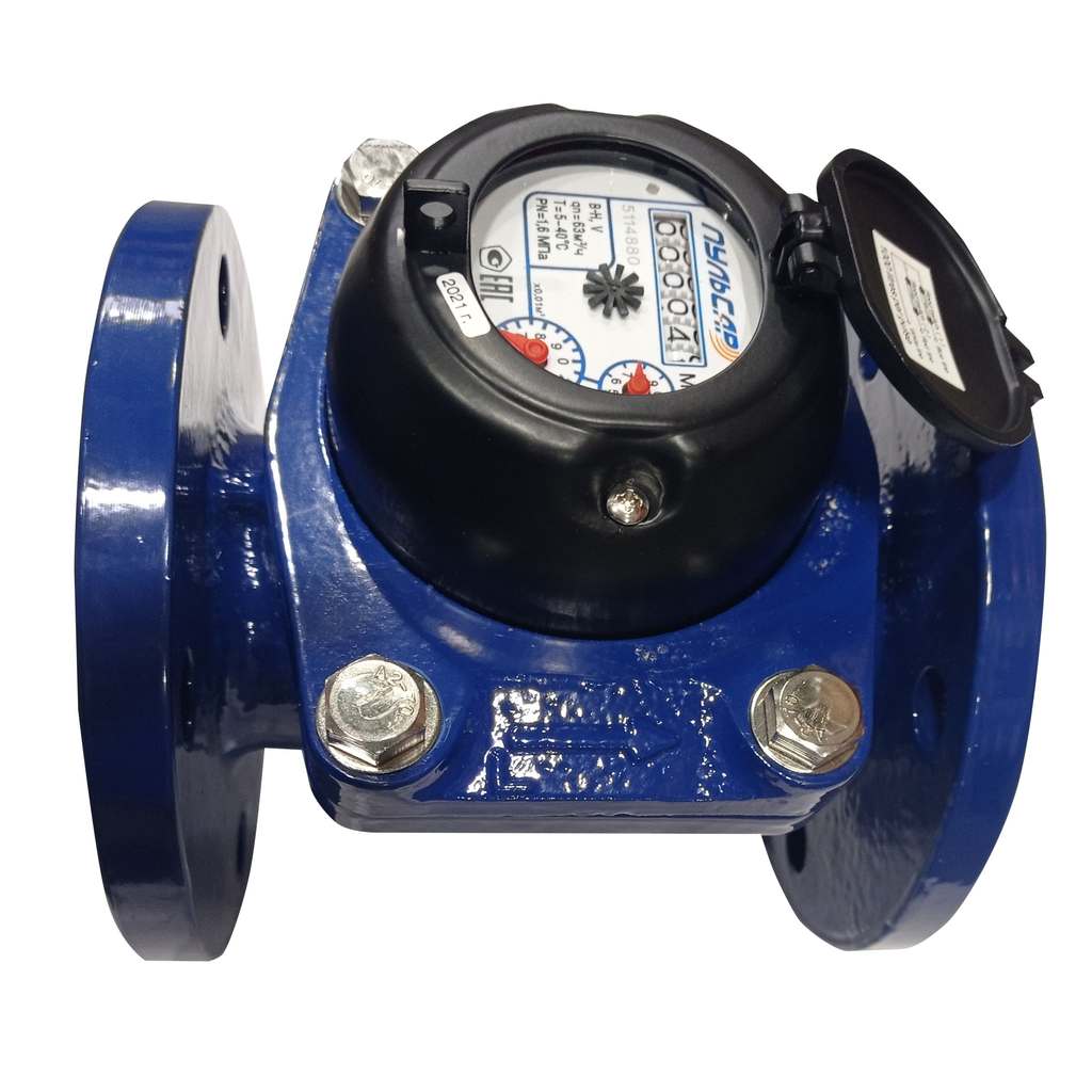 Счётчик х/в турбинный Сантехкомплект Пульсар Т Ду 65 Ру16 40С L=200мм фл 63 м3/ч, Н00003873