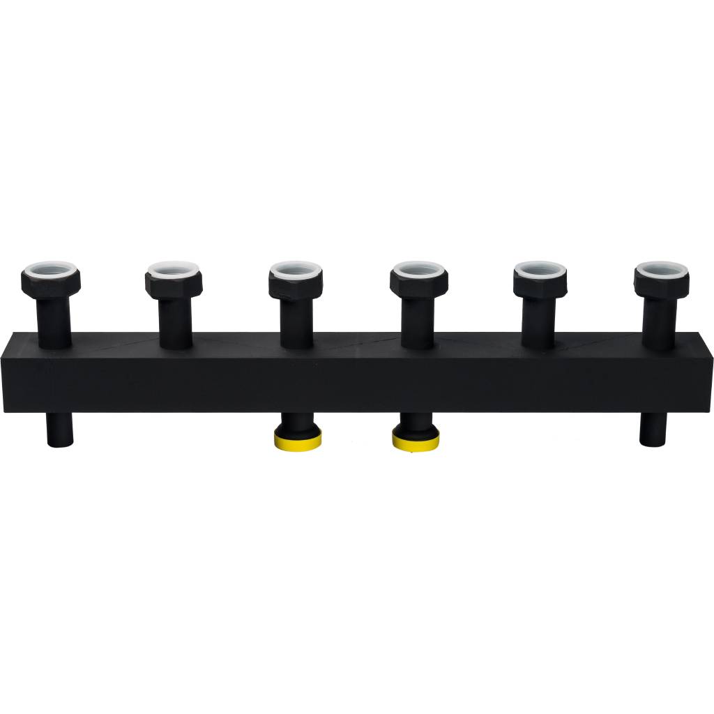 Стальной распределительный коллектор STOUT SDG-0016 3 отопительных контура, в теплоизоляции DN 25