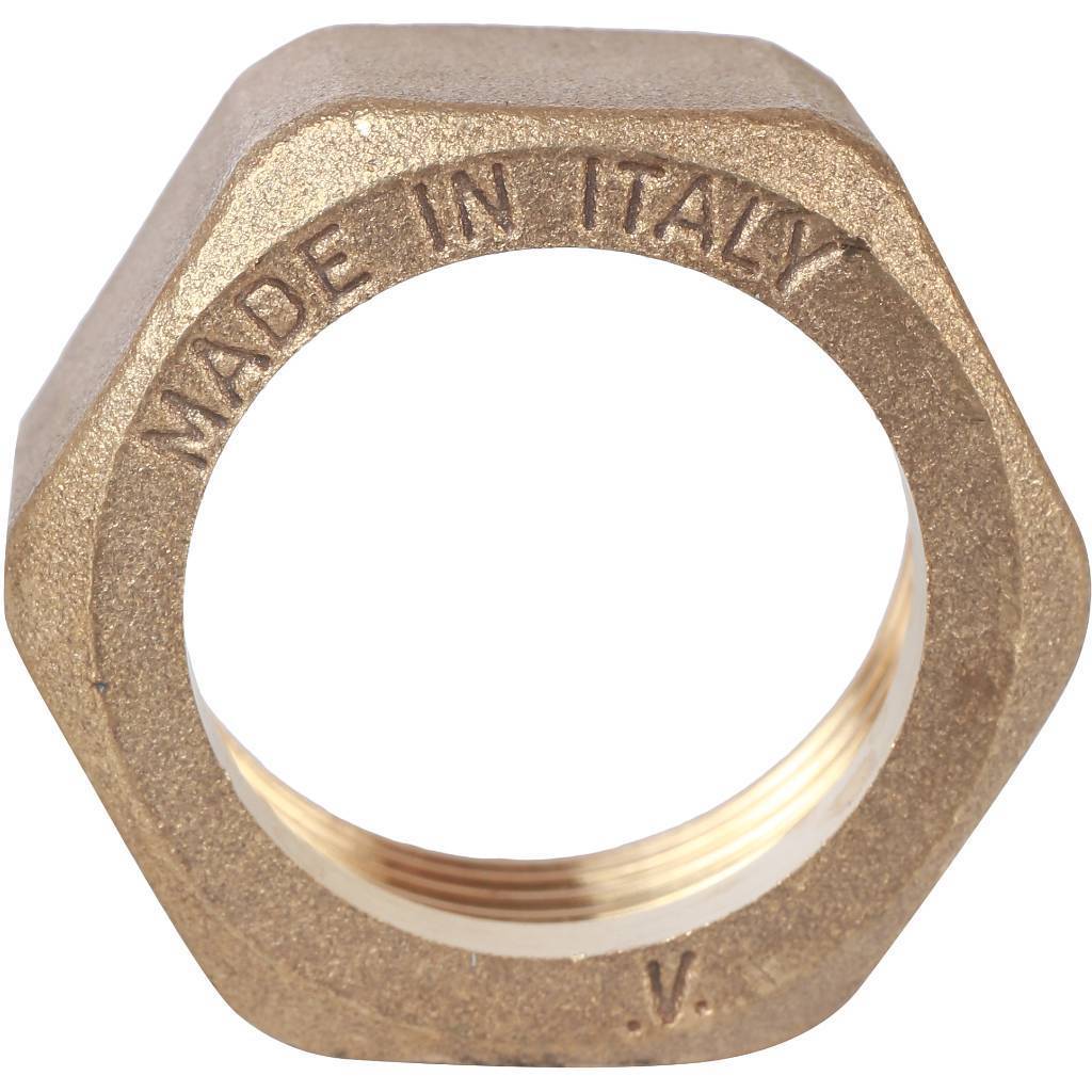 Штуцер с накидной гайкой под плоскую прокладку STOUT G 1/2M-G3/4RN