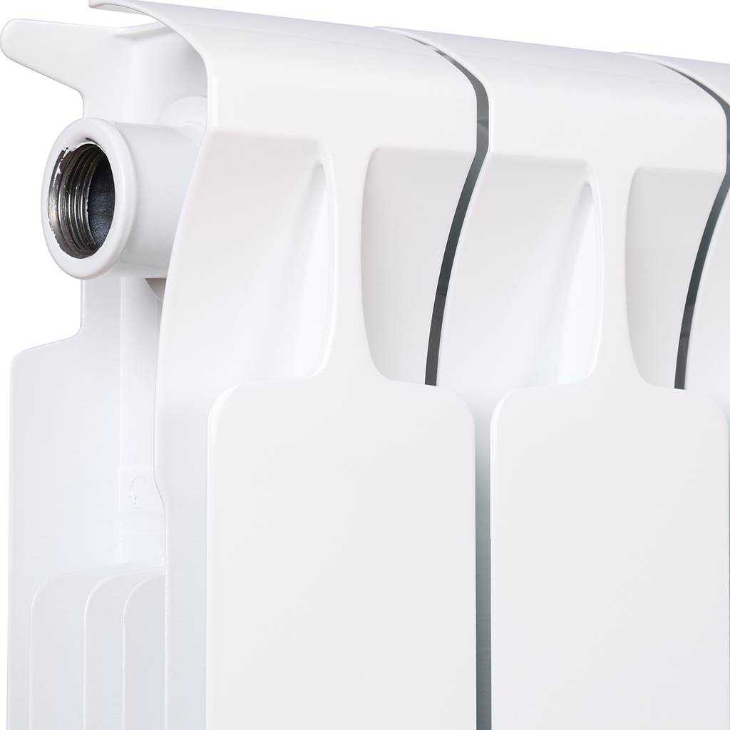 Радиатор биметаллический RIFAR MONOLIT 500 14 секций боковое подключение (белый RAL 9016), 3RM50-14