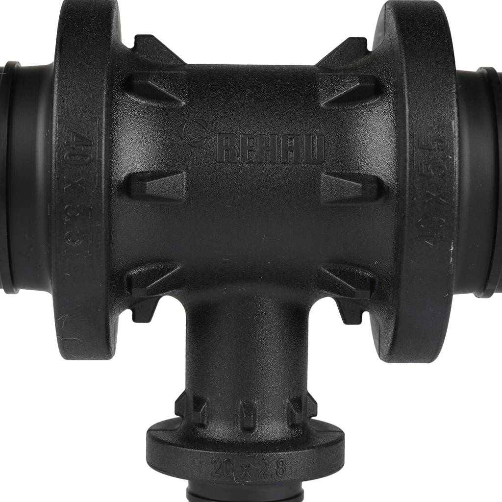 Тройник РЕХАУ RAUTITAN с уменьшенным боковым проходом 40-20-40 PX, 11600671001