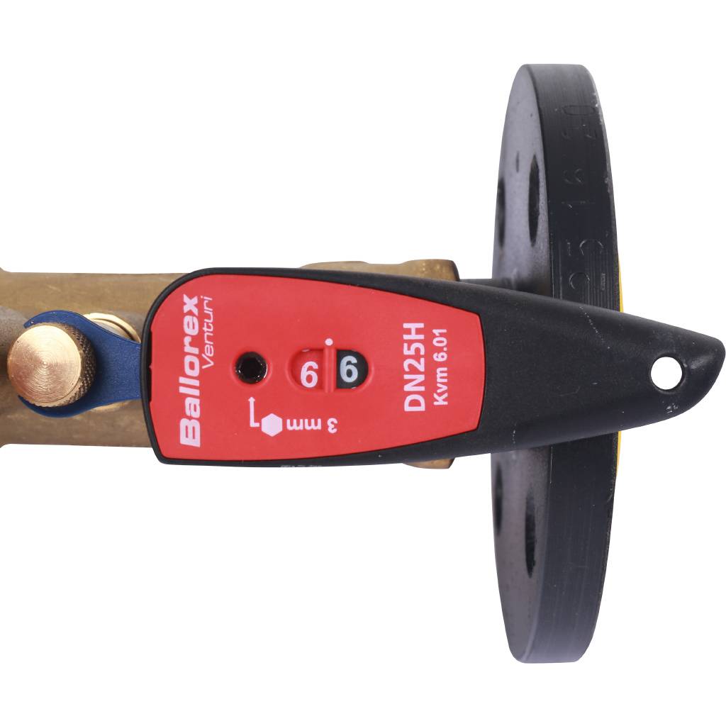 Клапан балансировочный БРОЕН Venturi FODRV DN 025 PN 16 ручной фланцевый повышенной пропускной способности и дренажем