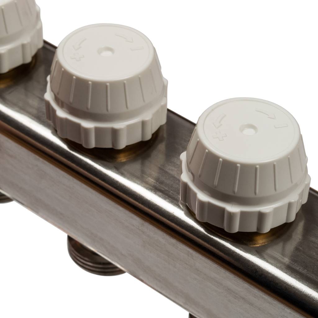 Коллектор из нержавеющей стали без расходомеров STOUT 6 выходов, SMS 0922 000006