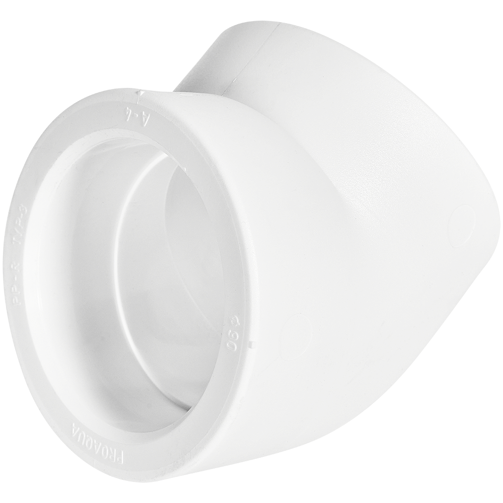 PA13522P Pro Aqua d= 90 PP-R Угольник 45 градусов Белый