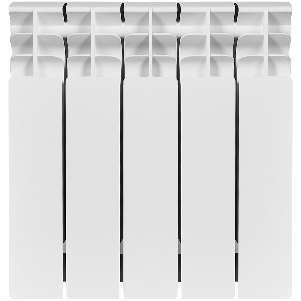 Радиатор биметаллический STOUT TITAN 350 5 секций боковое подключение (белый RAL 9016), SRB-3310-035005