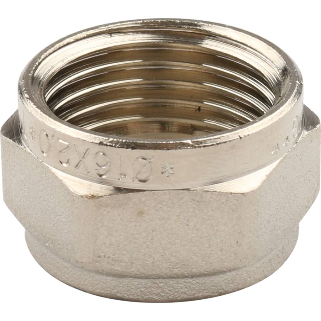 Угольник TIEMME с внутренней резьбой (16х2.0х3/4) для металлопластиковых труб винтовой, 1600061