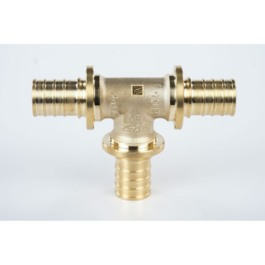 Тройник РЕХАУ равнопроходный 25-25-25 MX для труб из сшитого полиэтилена аксиальный