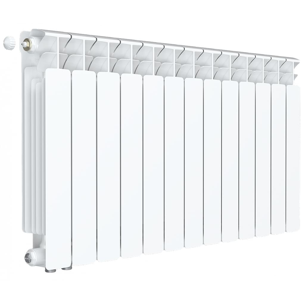 Радиатор биметаллический RIFAR BASE VENTIL 500 BVL 13 секций нижнее левое подключение (белый RAL 9016), 1RB50.VL-13