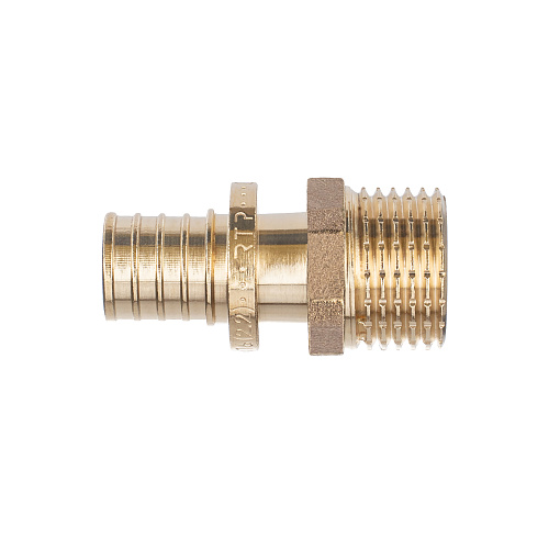 Муфта аксиальная, латунь, наружная резьба,16х1/2, желтый, RTP