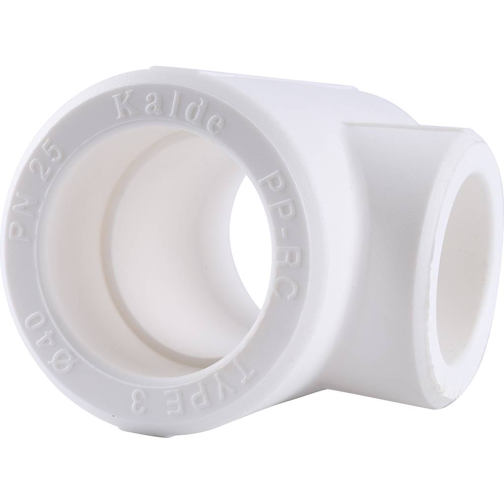 Тройник переходной Kalde 40х32х40 для полипропиленовых труб под сварку (цвет белый), 3212-tio-403240