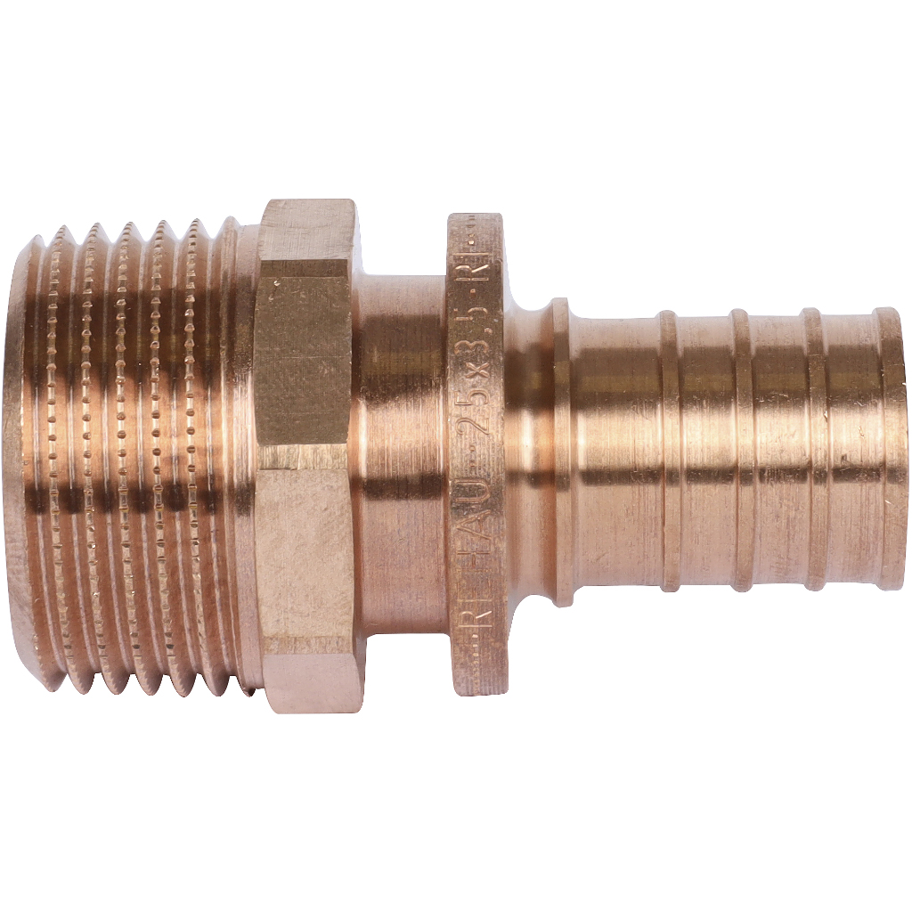 Переходник РЕХАУ RAUTITAN с наружной резьбой 25-R 1 RX+ для труб из сшит полиэтил аксиальный, 14563191001