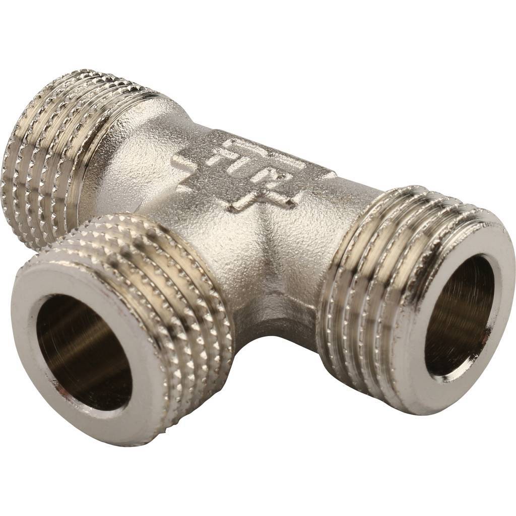 Тройник TIEMME НН никелированный 1/2 для стальных труб резьбовой, 1500233