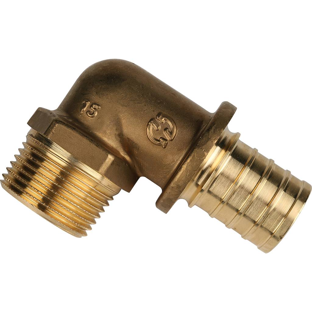 Угольник-переходник STOUT с наружной резьбой 32xR 1 для труб из сшитого полиэтилена аксиальный, SFA-0005-003210