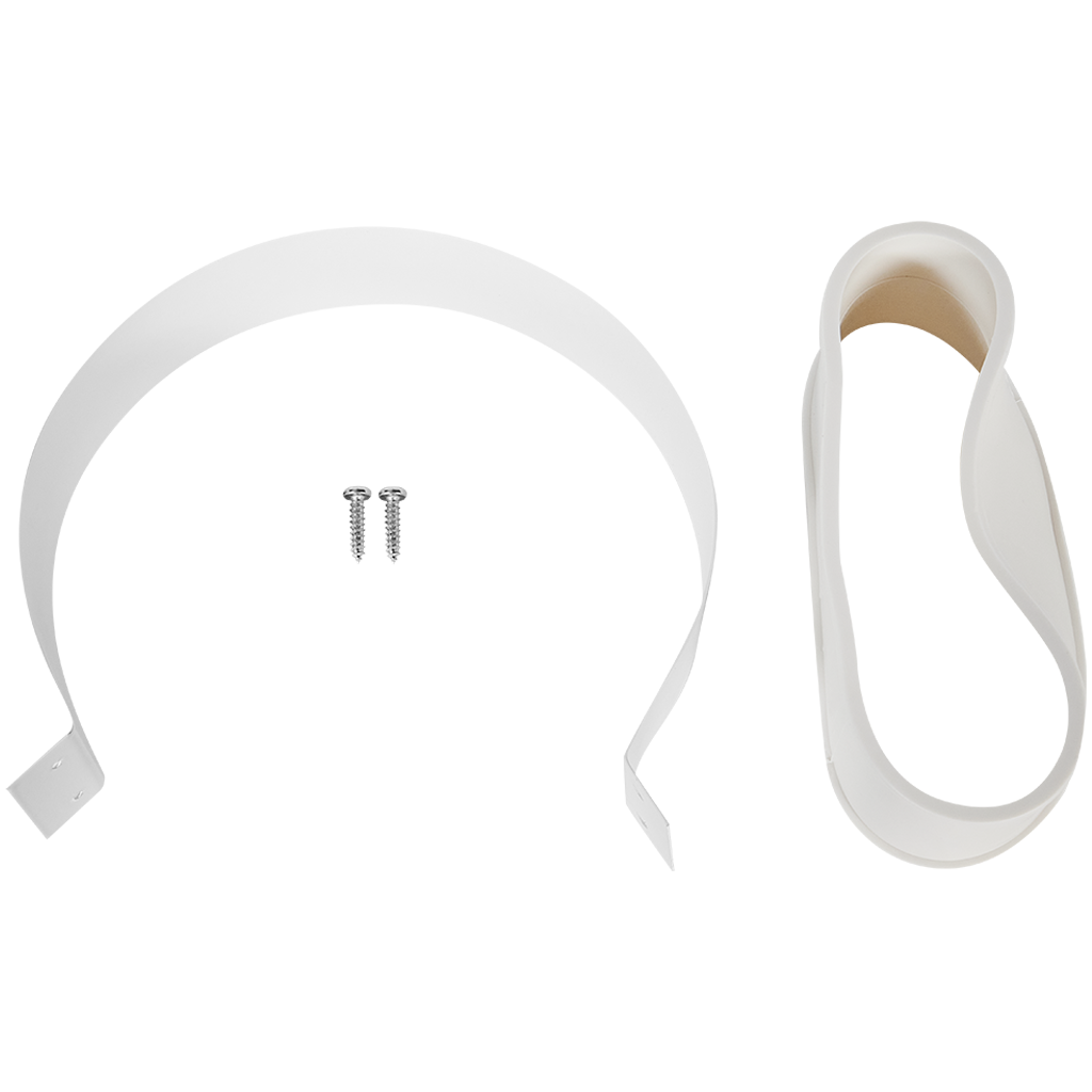 Хомут комплект D100 ROMMER (уплотнение под хомут, хомут стальной гнутый, саморезы)